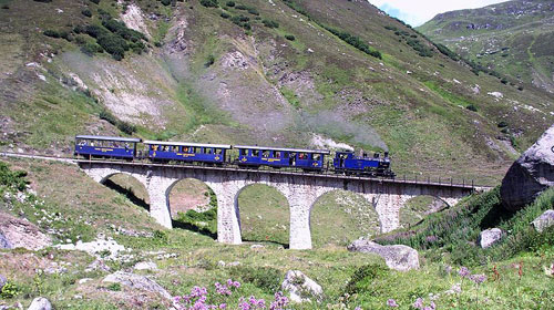 Furka-Bergstrecke Dampfbahn